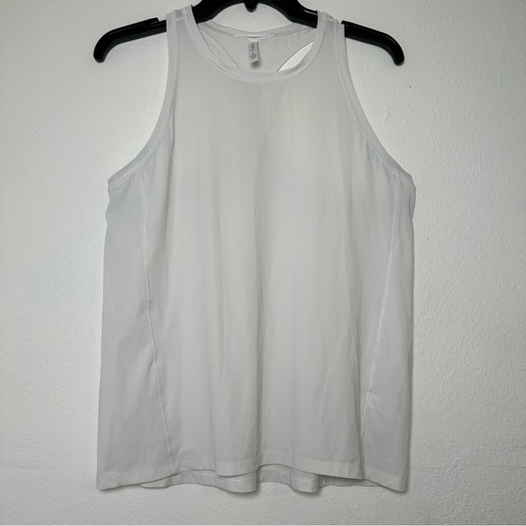 Athleta White Racerback Breathable Athletic Tank Top in Size Small - Picture 3 of 11